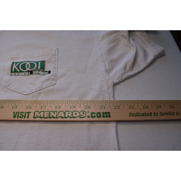Vintage Kool Racing Short Sleeve Crewneck Pocket Tee White Unisex XL - Picture 7 of 8